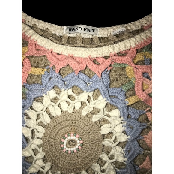 HANDKNIT SPRING/EASTER SWEATER  SZ M/L - Picture 5 of 9